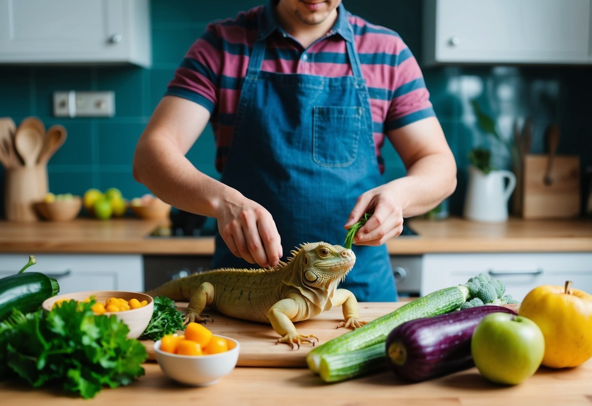 Grüner Leguanfutter selber machen