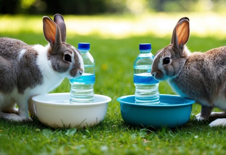 Kaninchen Wasserflaschen vs. Wassernäpfe