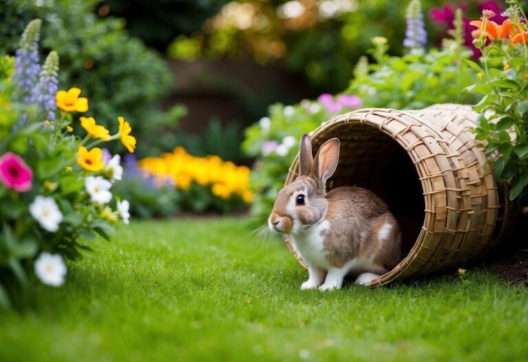 Kaninchen-Tunnel im Garten